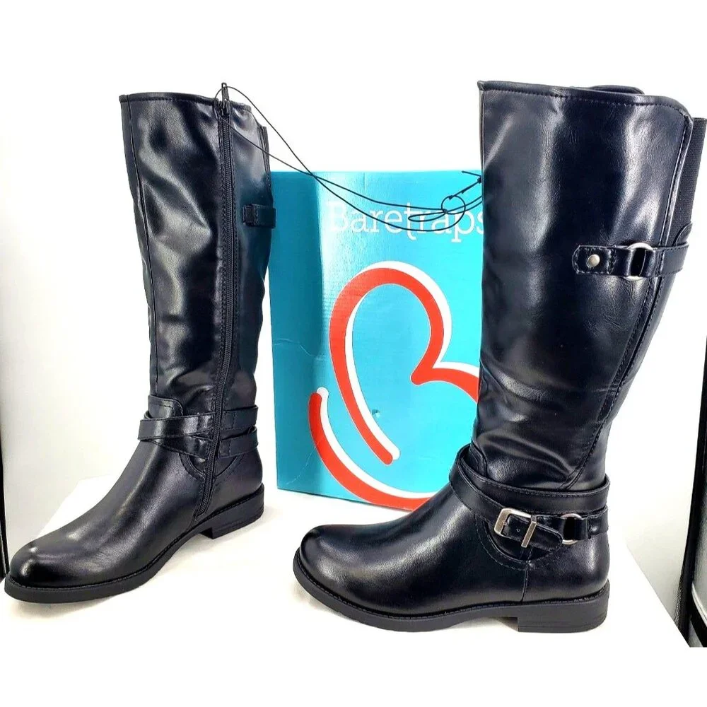 Baretraps 6.5 Boots Tall Woman Carmella Horse Riding Knee-High Shoes Equestrian